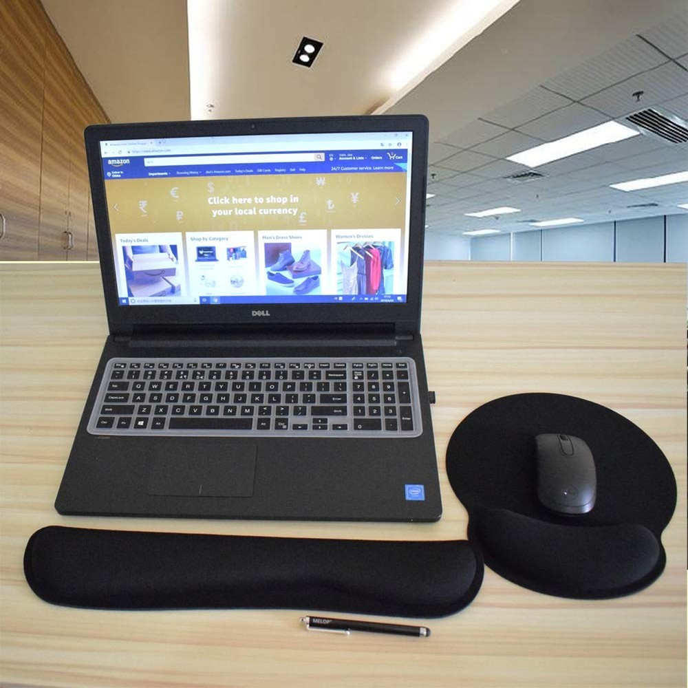 Mouse Pad, MELOP Memory Foam Mouse Wrist Rest Support Pad + Keyboard Wrist Re...