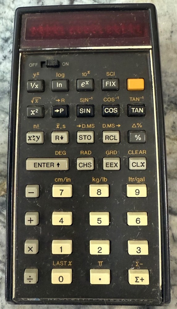 Hewlett Packard HP-45 Calculator with Hard Case, Power Adapter, Working