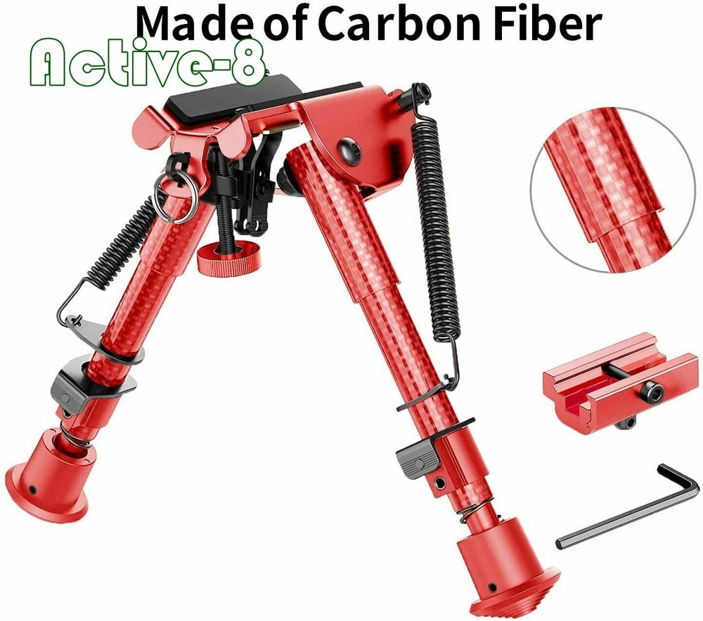 ACTIVE-8 6-9 Inches Rifle Bipod Adjustable Spring Return with Adapter