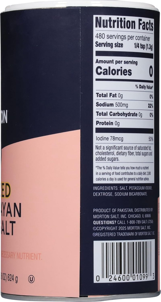 Iodized Himalayan Pink Salt, 22 Oz (2 Pack)
