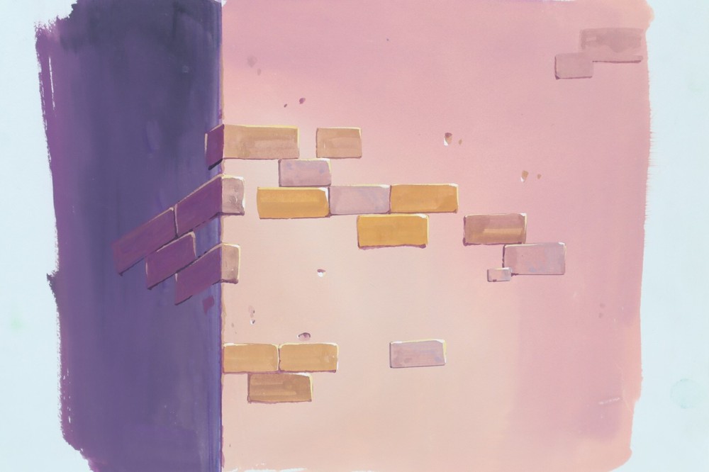 Original Hand Painted Animation Production Background (233-25)