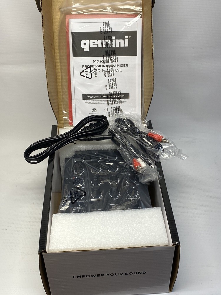 Gemini MXR-01BT 2 Channel DJ Mixer Bluetooth