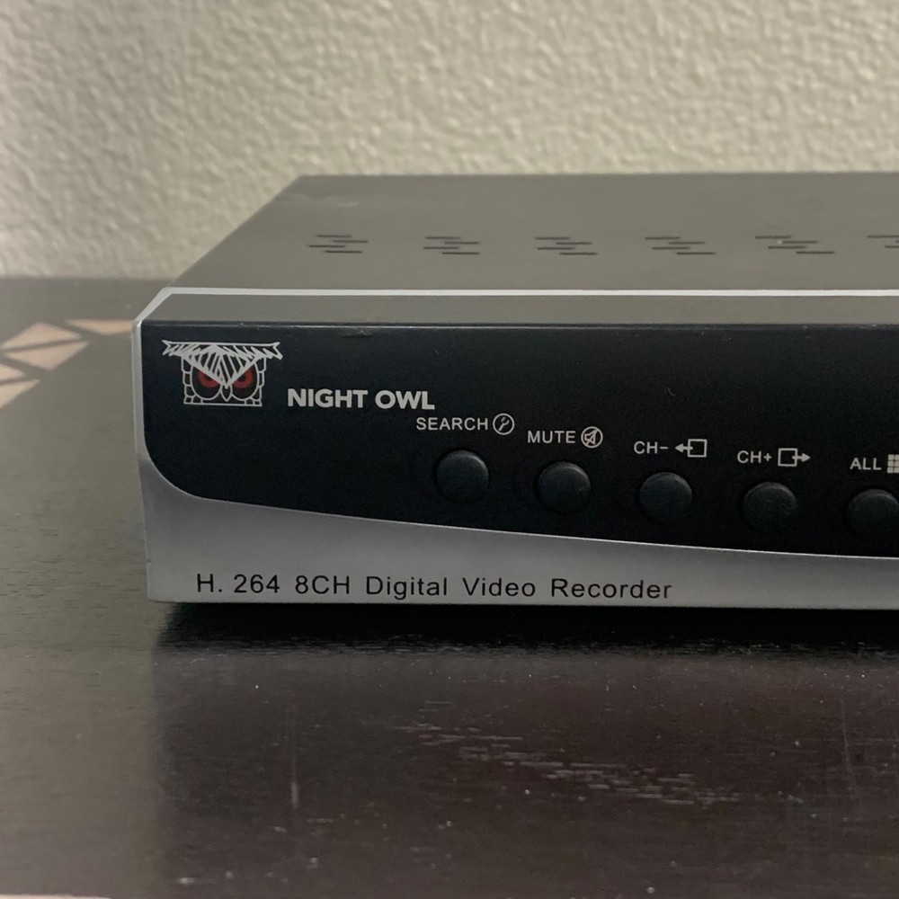 Night Owl Poseidon 8 Channel H.264 Security DVR + Power Cable POWERS ON Untested