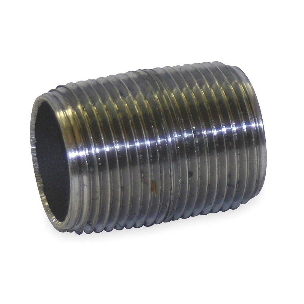GRAINGER APPROVED 1LLU4 Black Close Pipe Nipple,Threaded,1/8 1LLU4