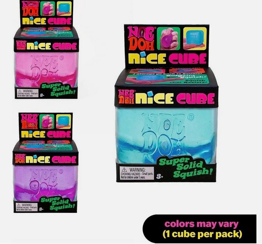 Schylling Needoh Nice Cube Sensory Toy with a Super Solid Squish