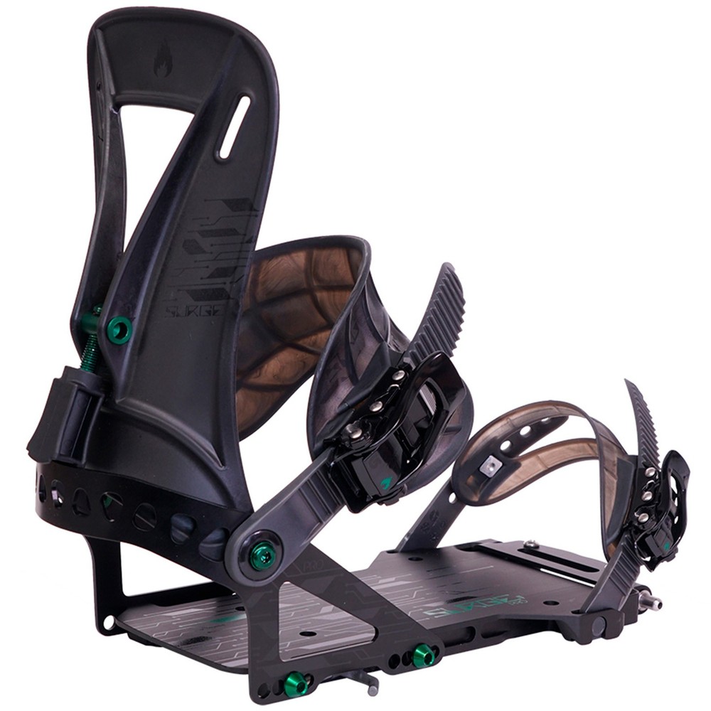 SPARK R&D Surge ST Pro Medium Black/Green Splitboard Bindings (B32062526)