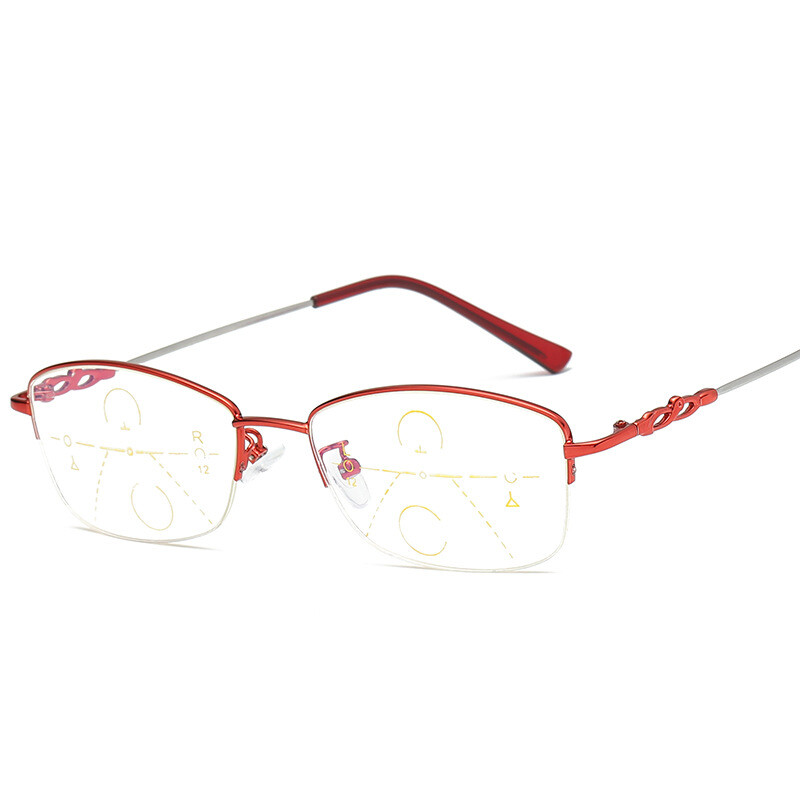 Memory Titanium Anti-Blue-Ray Progressive Multi Focus New Reading Glasses