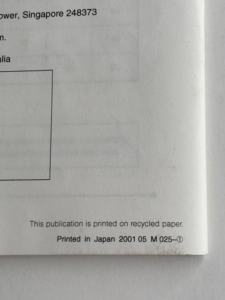 Olympus Reflected Fluorescence System Instructions Owner's Manual 2001