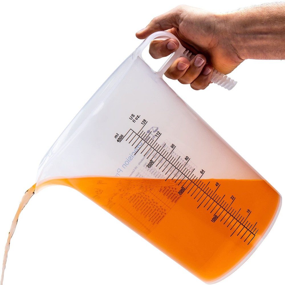 One Gallon 128oz Measure Pitcher - Convenient Conversion 128 oz, Translucent