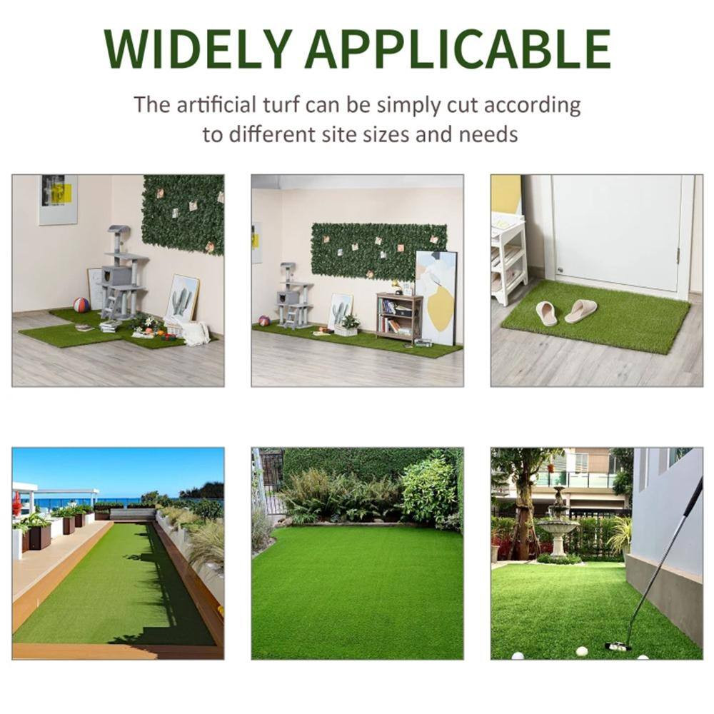 Realistic 5 Ft. X 10 Ft. Green Artificial Grass Turf