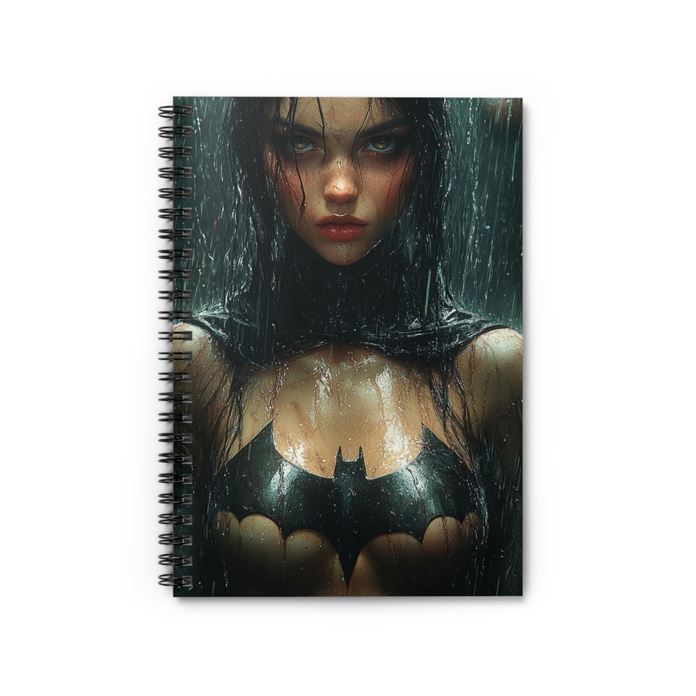Female Superhero Bat Moon Rain