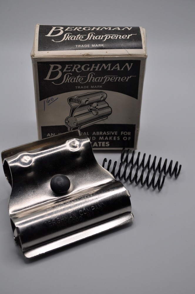 Vintage Ice Skate Sharpener Tool with Orignal Box Berghman