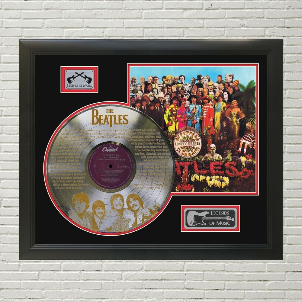 Beatles - When I'm 64 laser etched limited edition silver framed display