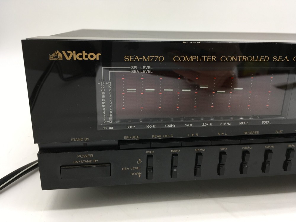VICTOR SEA-M770 Graphic Equalizer Spectrum Analyzer Black Working Tested