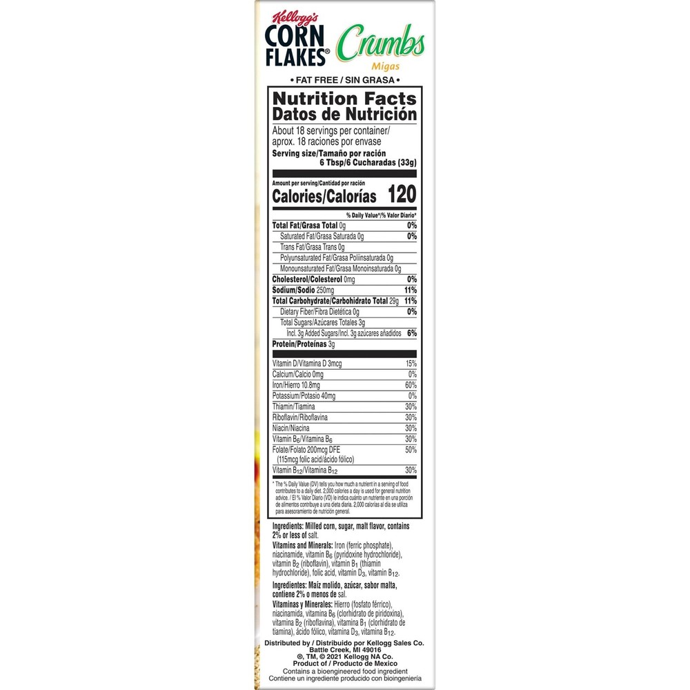 Kellogg’s Corn Flakes Crumbs Original Fat-Free