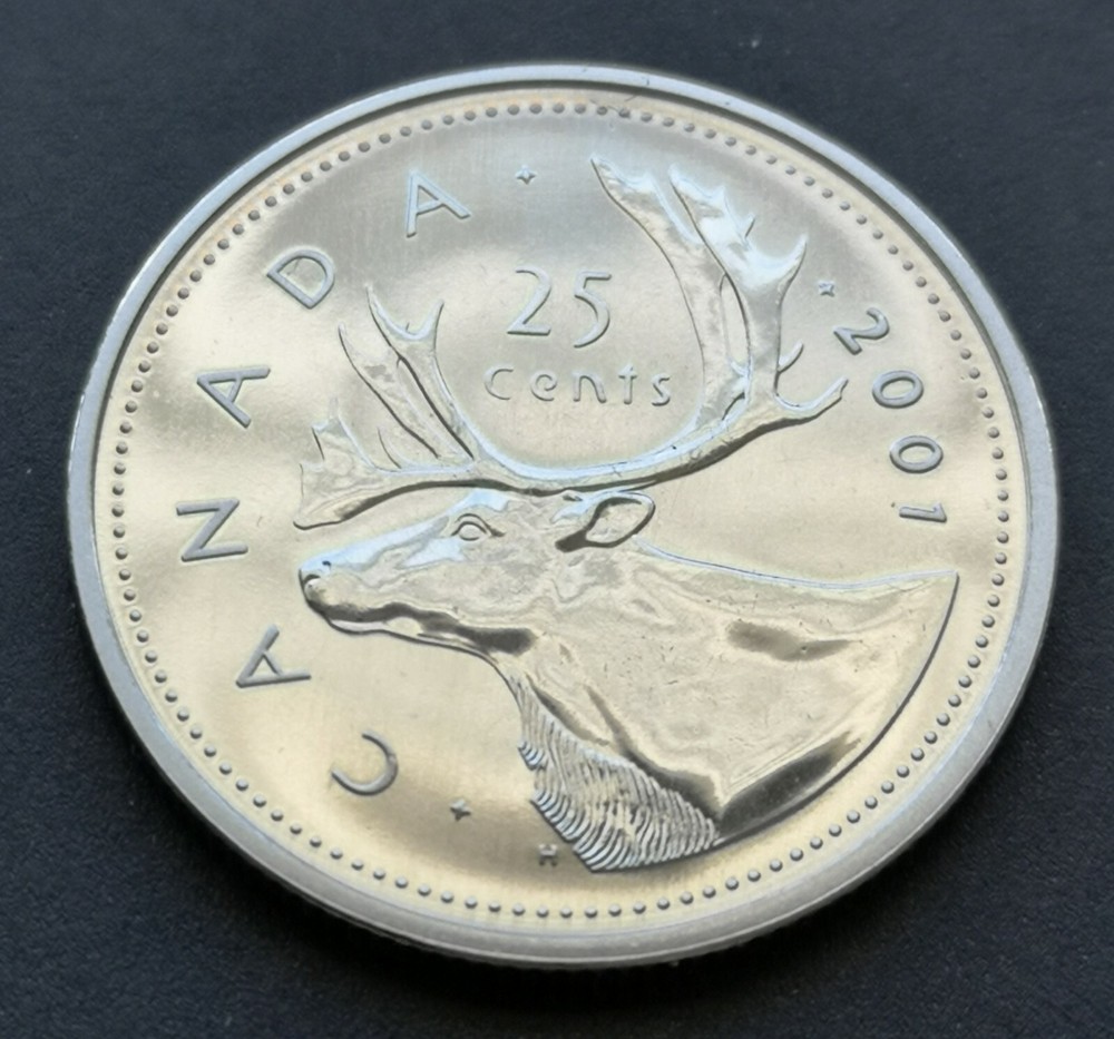 *** CANADA  25  CENTS  2001 P  *** SPECIMEN  ***