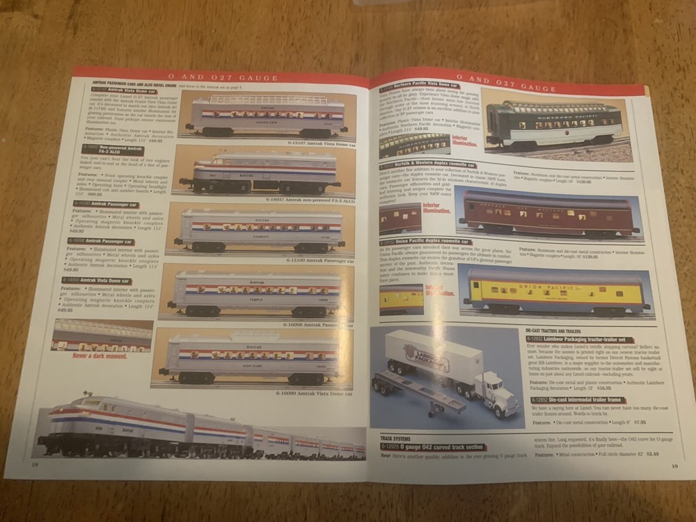 Lionel Trains Catalog 1996 Model Railroad Trains