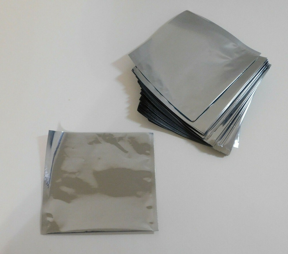 100 Pcs 6" x 6" Open Top Anti static Shielding Bags