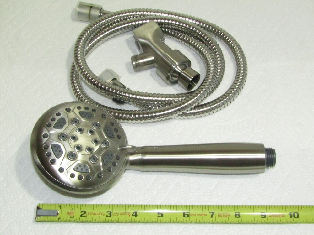 High Pressure Shower Head Hand Held Modified 10.5gpm Brushed Nickel