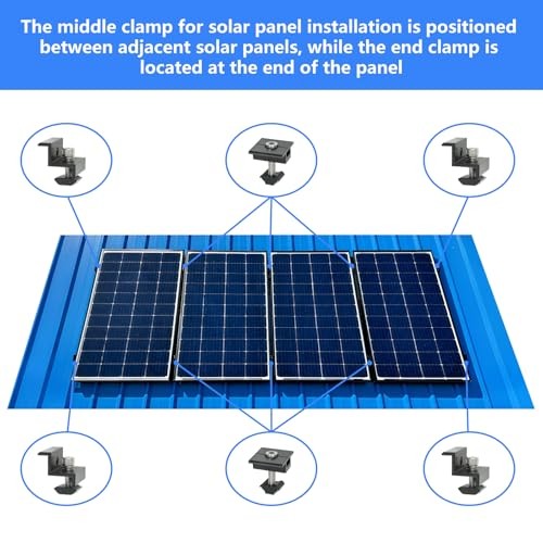 4 Set Solar Panel Roof Mounting Kit, Aluminum Solar Panel Mounting Rails