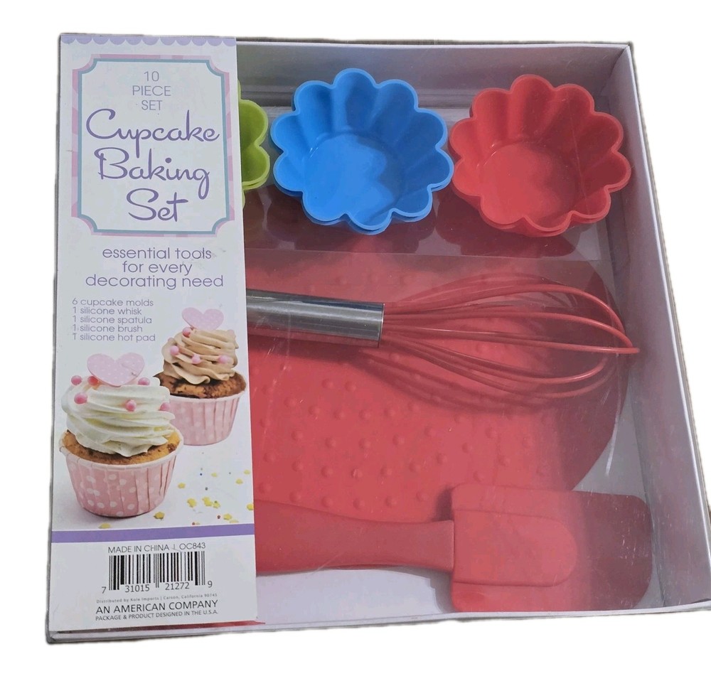 Silicone Cupcake Baking Set Essential Tools For Everyday Baking Kitchen 10 Piece