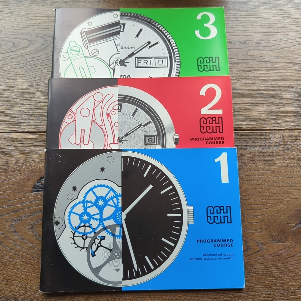 SSIH Omega Programmed Course Watchmaking Books Mechanical, Quartz, Tuning Fork