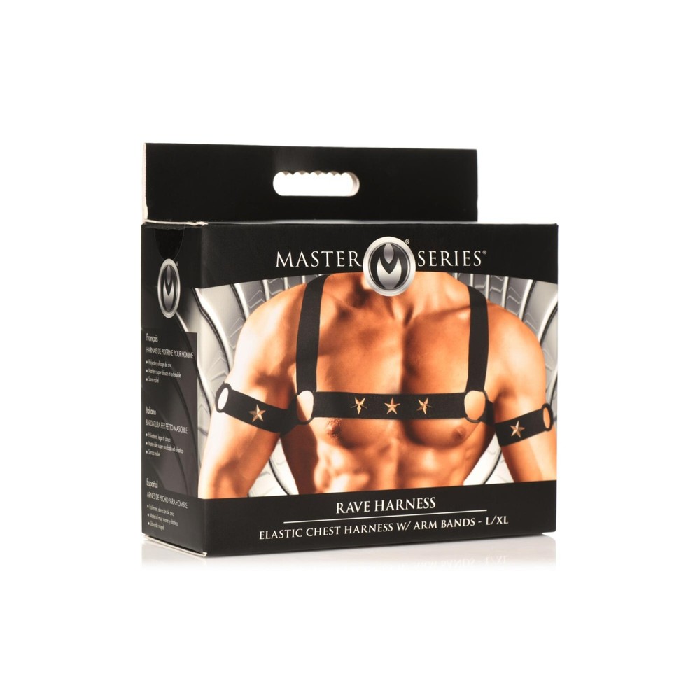 Rave Harness Elastic Chest Harness with Arm Bands