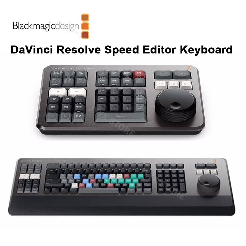 BMD Blackmagic DaVinci Resolve Speed Editor Keyboard Bluetooth USB Live Stream