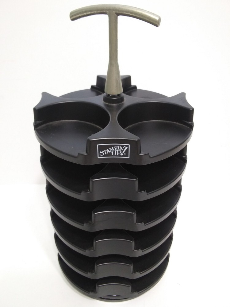 BLACK Stampin Up STACK & STORE Embellishment Carousel Caddy Storage