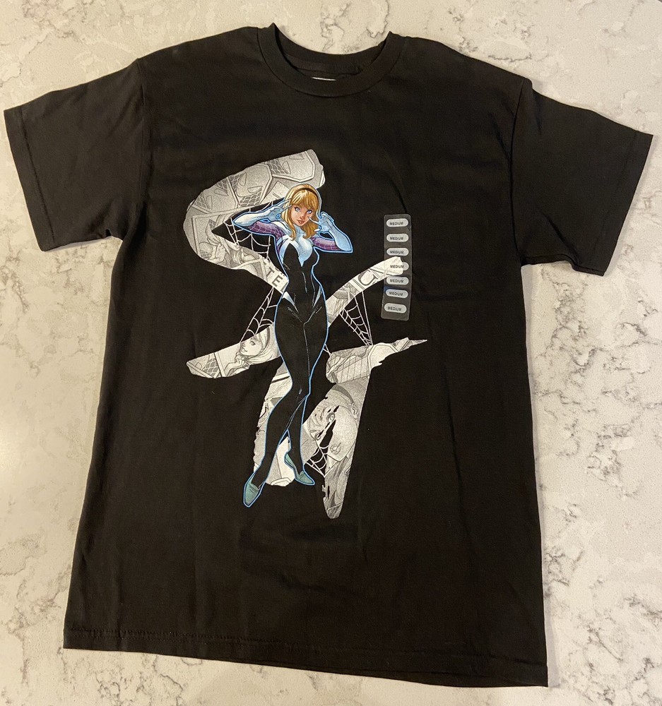 Marvel Comics Spider Gwen Ghost Costume T-Shirt Size Medium NEW UNWORN