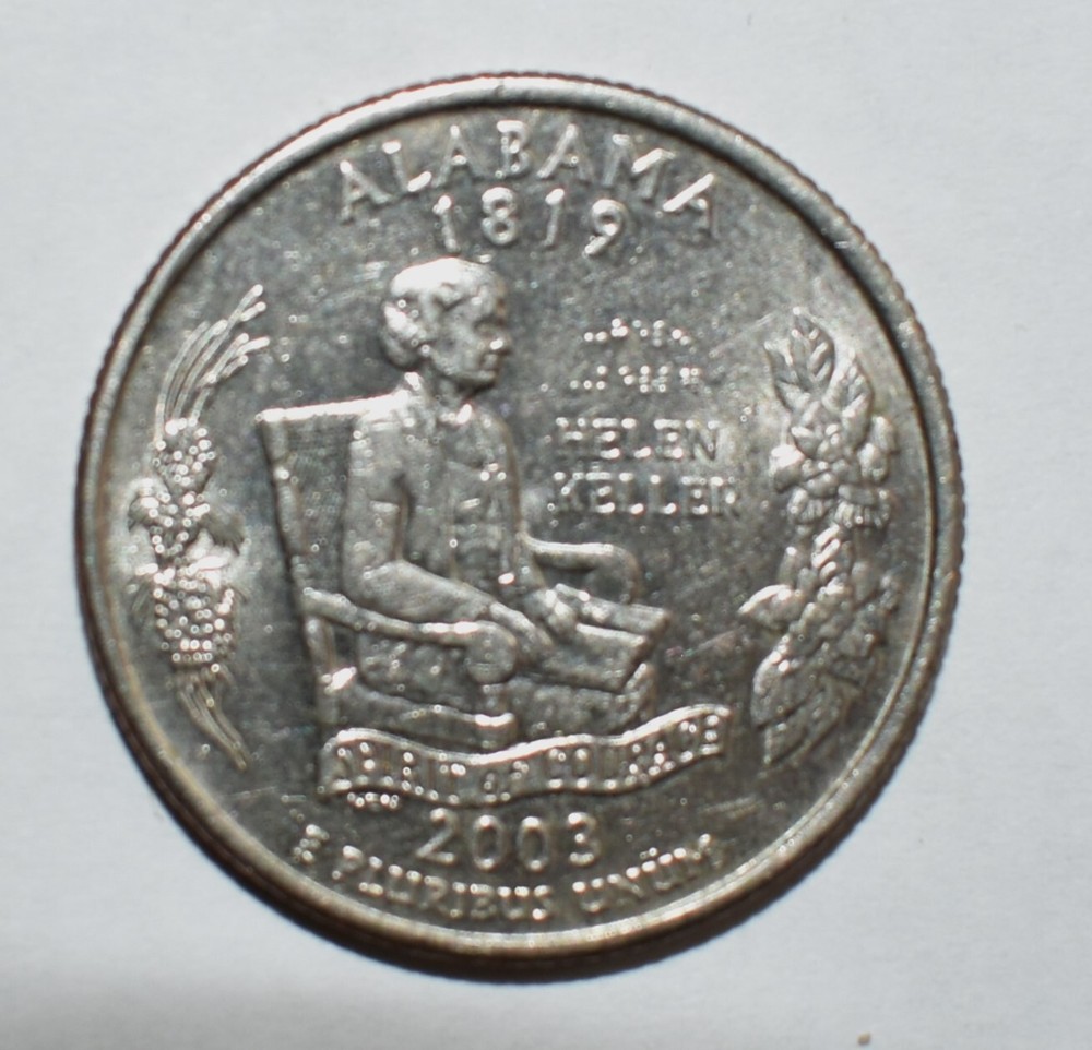 2003 P Hellen Keller Commemorative State Quarter Alabama Error