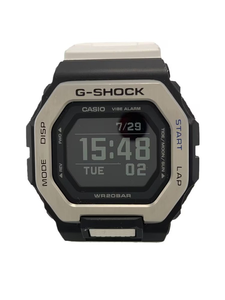 CASIO Quartz Watch G SHOCK Digital Rubber BLK WHT