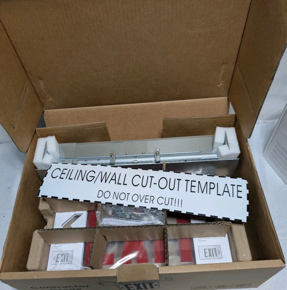 Qlite Recessed Mount Edge-Lit LED Exit Sign.contractor Grade.