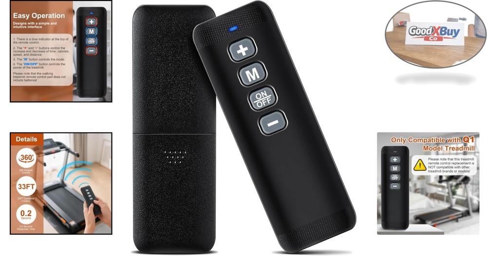 Replacement Treadmill Remote for Q1 Model - Easy Control, Battery Not Include...