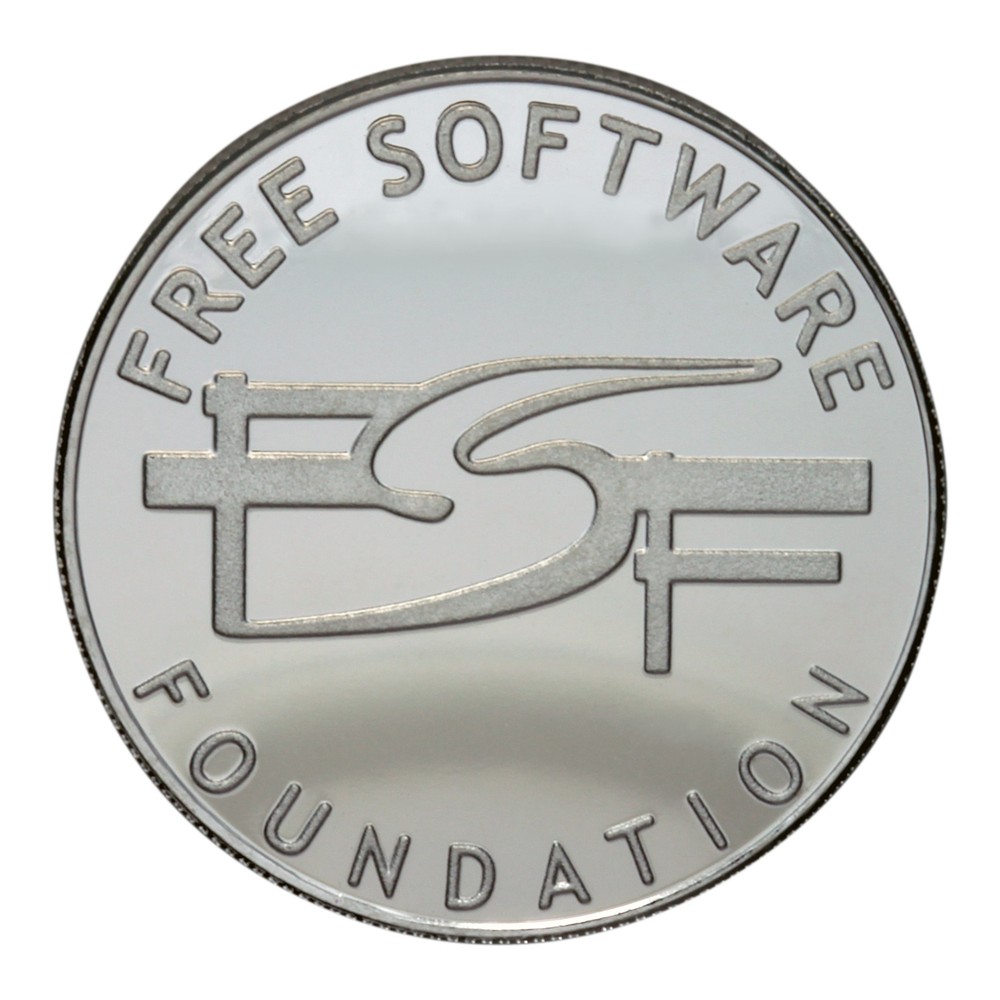 GNU/FSF Silver-plated Bronze Collector Coin