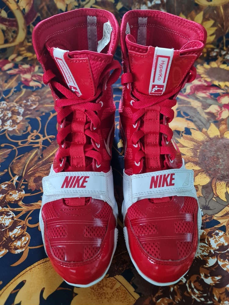 Nike Hyper KO Boxing Boots Red/White Size 4 Limited Edition