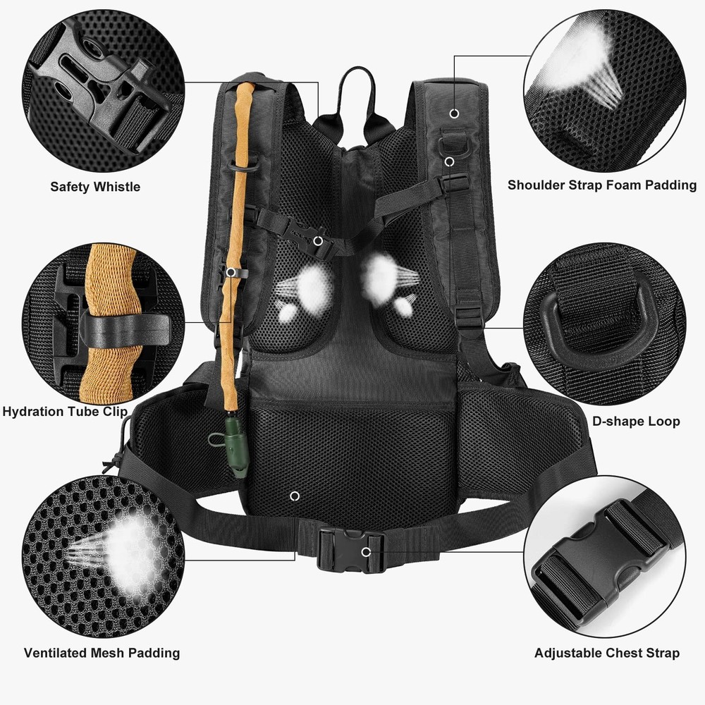 FRTKK Tactical Hydration Pack Lightweight Insulation Water Backpack Molle Hyd...