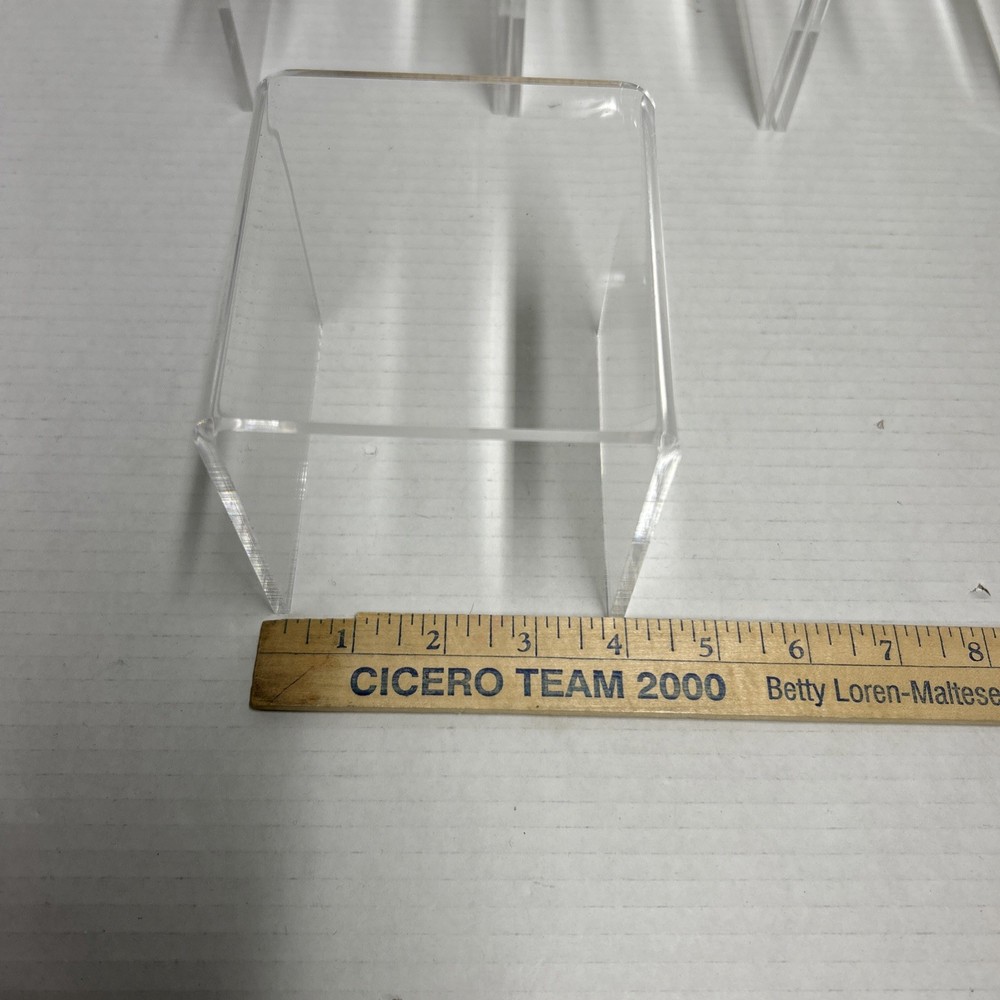 4” Acrylic Display Riser Set Of 8-used