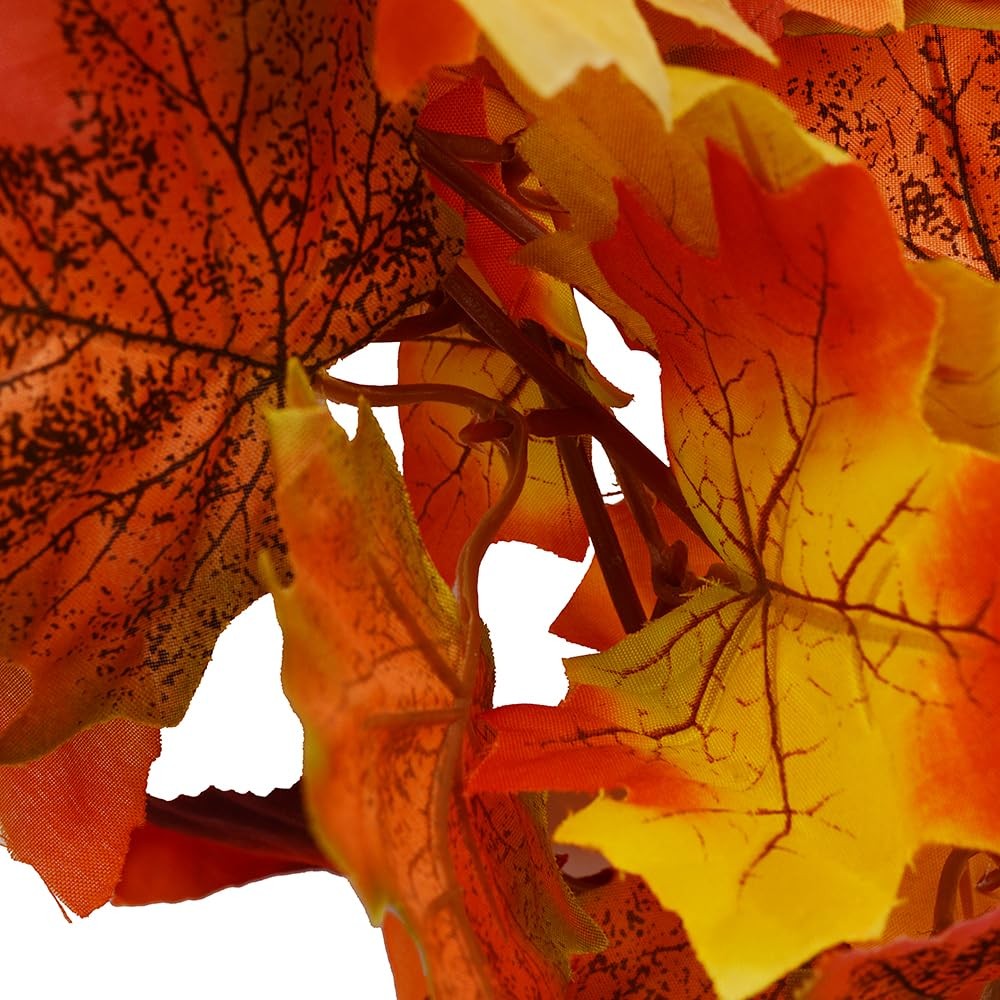 3pack Fall Garland Maple Leaf Garlands 5.9Ft/Piece Leaves Orange