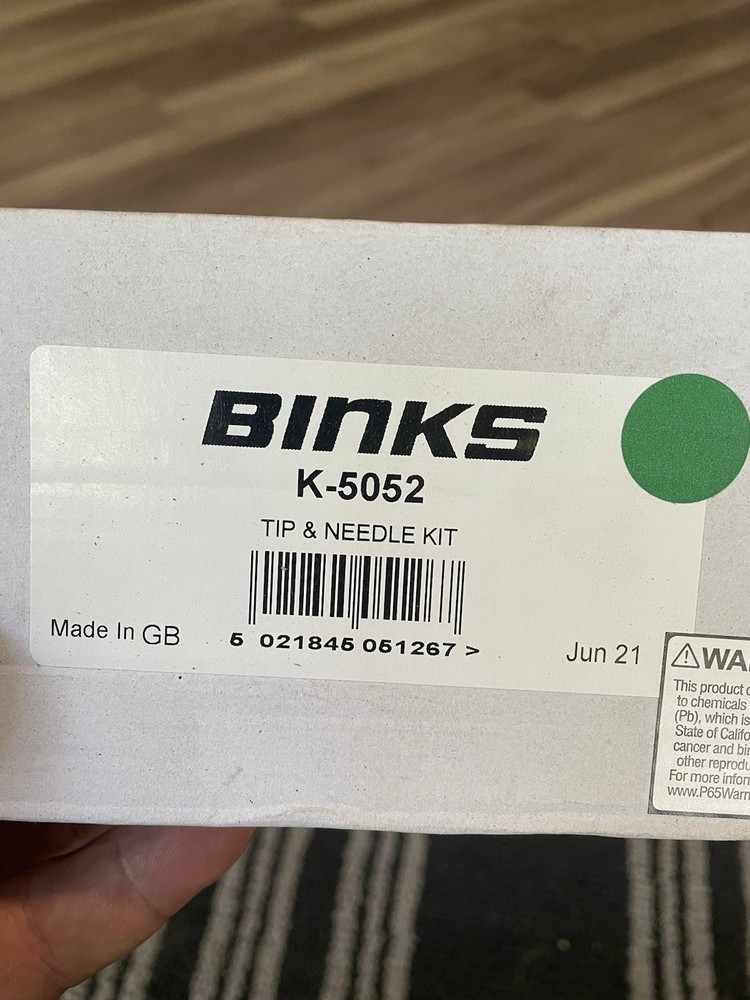 Binks K-5052 Tip &Needle Set 1.1 Mm 1.4 Mm New