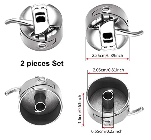 2 Sewing Machine Bobbin Cases Front Loading 15 Class