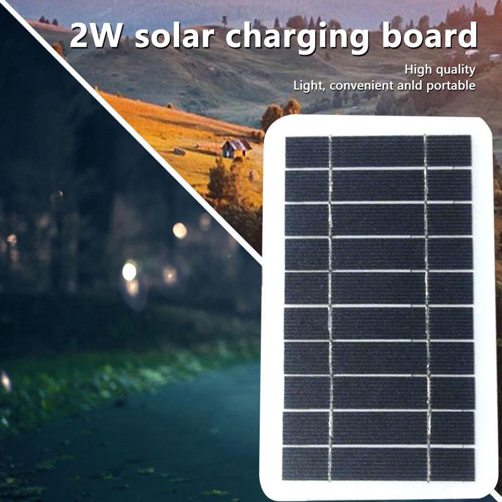 2W 5V Small Solar Panel Charger For Outdoor Solar Mobile Power Charger Micro/USB