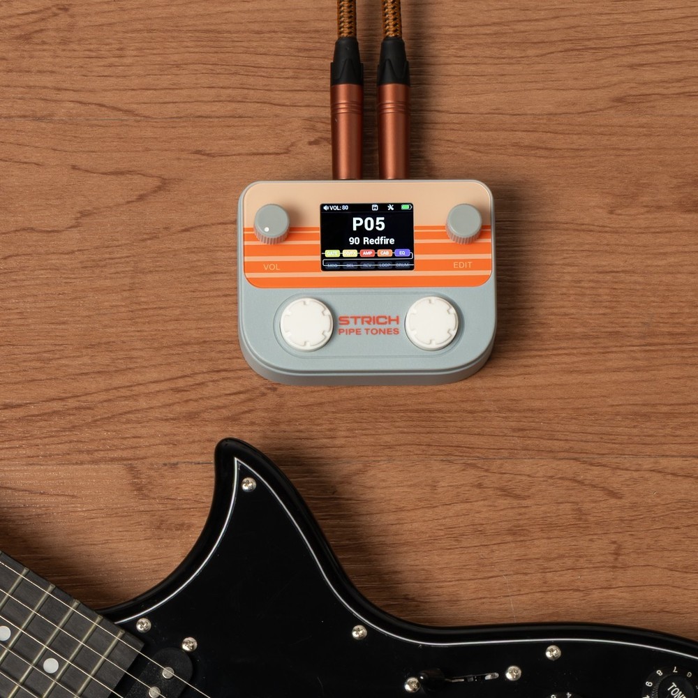 STRICH Pipe Tones Pocket Multi-Effects Processor with Foot Pedal (Gray)