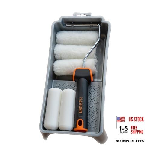 Professional 4 inches 7-Piece Paint Roller Brush Set – Includes Foam &