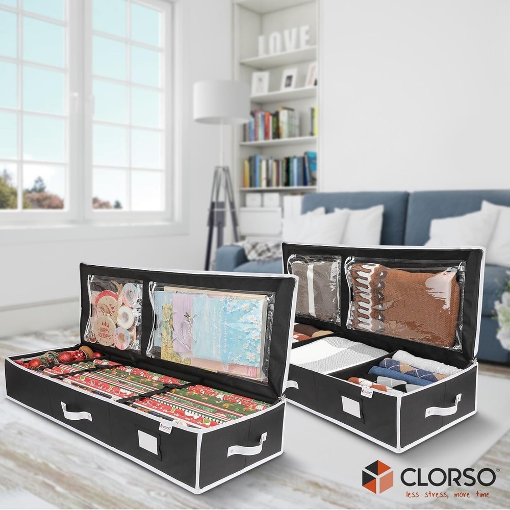 Multipurpose Wrapping Paper Storage & Clothing Storage Organizer - Underbed