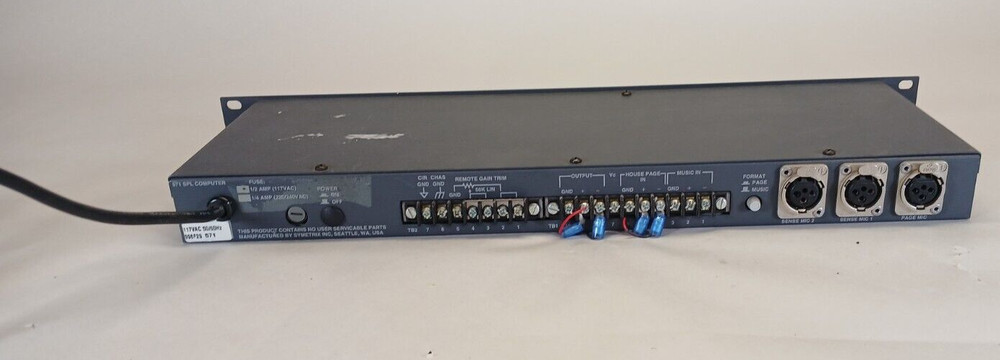 Symetrix 571 SPL Ambient Noise Sensing Automatic Level Controller UNTESTED