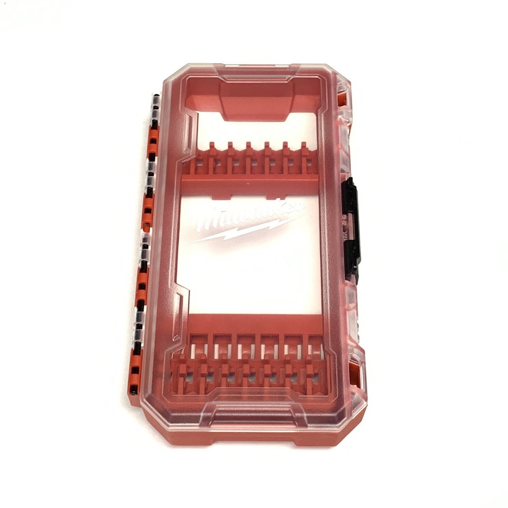 New Gen Milwaukee Bit Storage Case With 2 Bit Insert Holders Clear Top