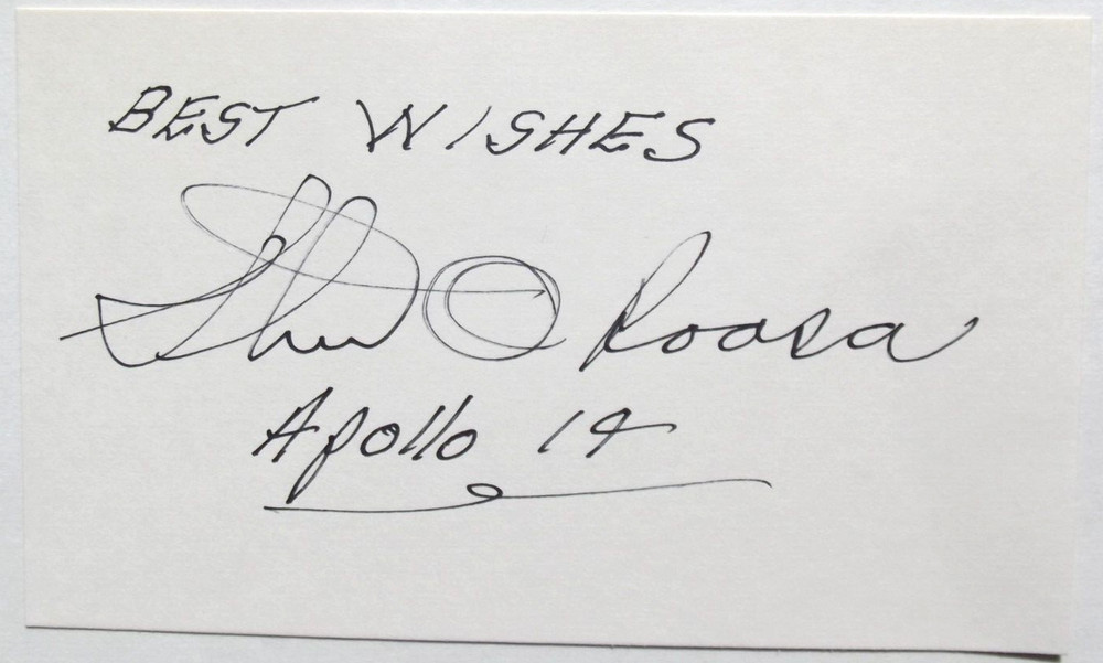 Stuart Roosa Apollo 14 Mission Command Module Pilot Signed Autographed Card