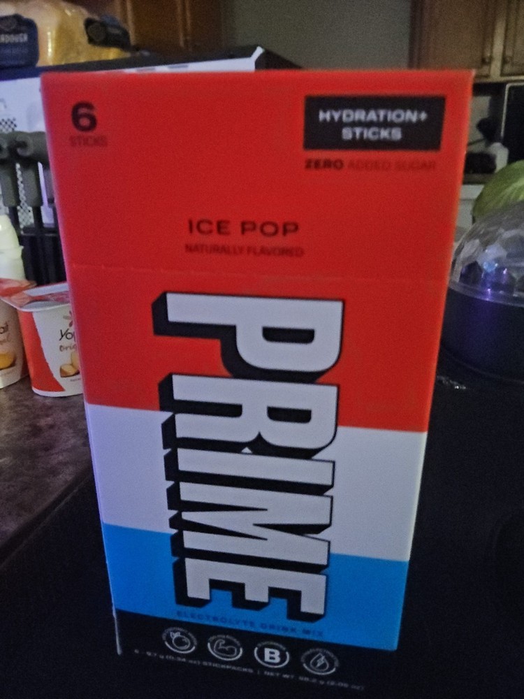 PRIME HYDRATION+ Sticks ICE POP | 6 Hydration Powder Single Serve Sticks