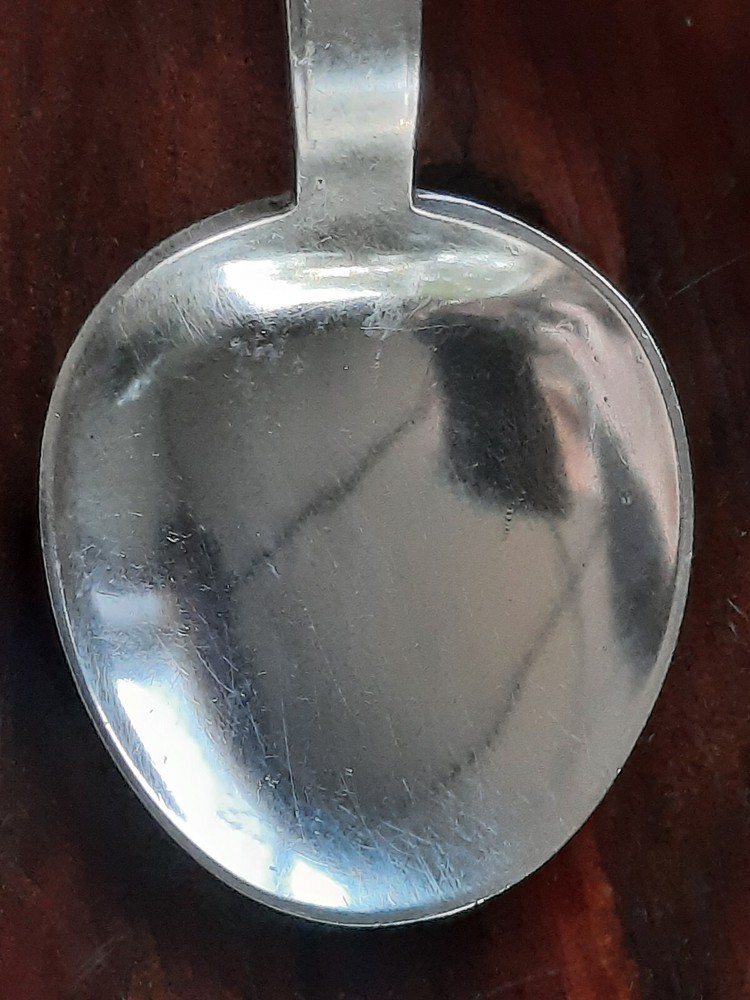 830S Silver David Andersen Bird Tile Baby Spoon, No mono